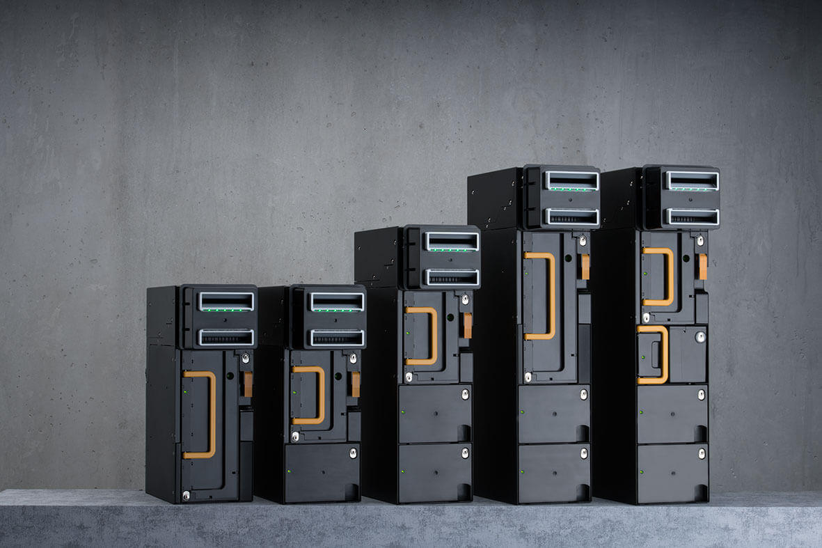 CI Note Line banknote acceptor and validator for retail, finance, and transport sectors.